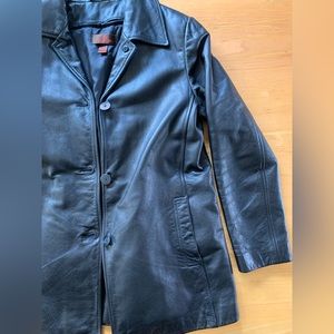 Genuine Black Leather Jacket - Removable Insulated Liner